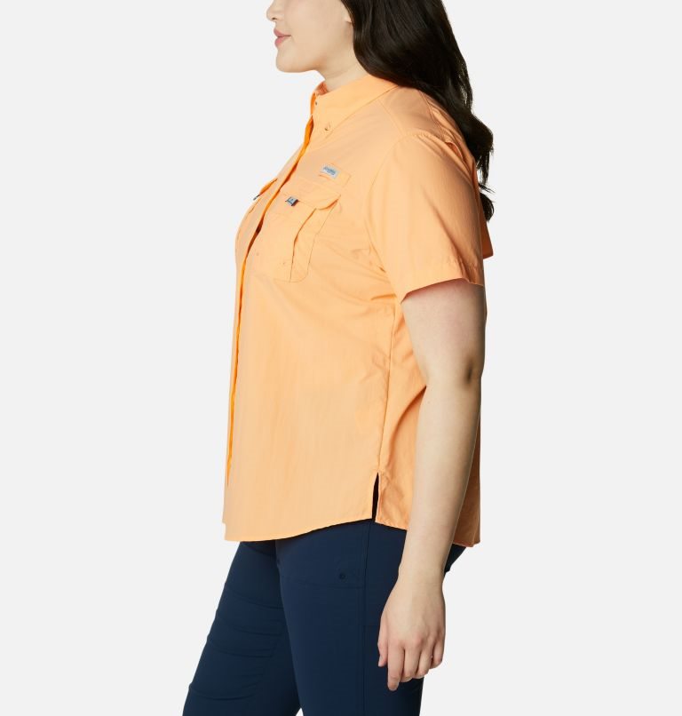 Camasa Columbia PFG Bahama Scurte Sleeve Dama Portocalii | Plus Size ZHM7QA098